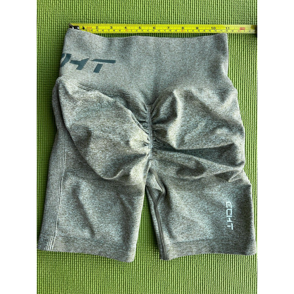 ECHT Arise Scrunch Green Legging Athletic Shorts Size Medium Gym Wear - Picture 9 of 10